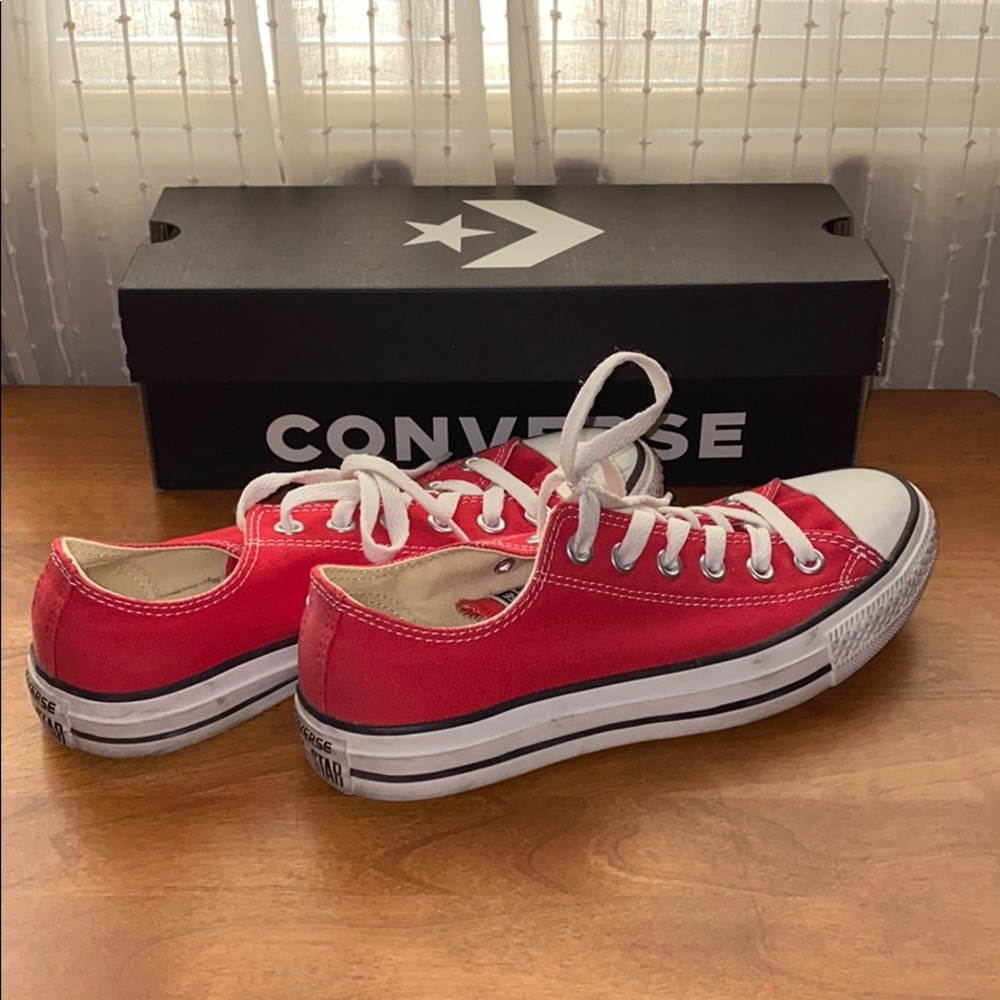 Red Converse Low Tops